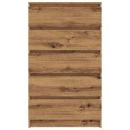 Скрин с чекмеджета, дъб артизан, 60x36x103 см, инженерно дърво