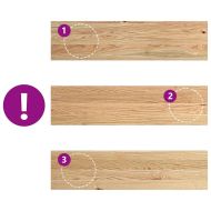 Прозоречни первази, 2 бр, 80x20x2 см, необработен масивен дъб