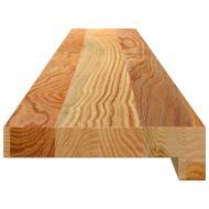 Прозоречни первази, 2 бр, светлокафяви, 120x15x2 см, дъб масив