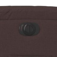 Електрически реклайнер стол, тъмнокафяв, текстил