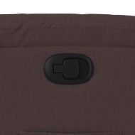 Изправящ реклайнер стол, тъмнокафяв, текстил