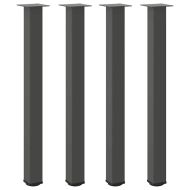 Крака за бар маса, 4 бр., антрацит, 100-102 см, стомана