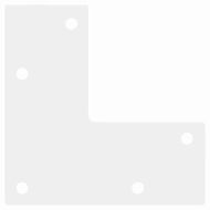 Крака за конзолна маса, конична форма, 4 бр., бели, 72-73 см, стомана