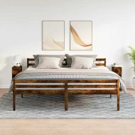 Нощни шкафчета с чекмеджета, 2 бр, опушен дъб, 20x36x60 см