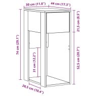 Стойка за компютърна кула с чекмедже дъб сонома 30x44x74 см