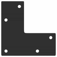 Крака за масичка за кафе, конична форма, 4 бр., черни, 30-31 см, стомана