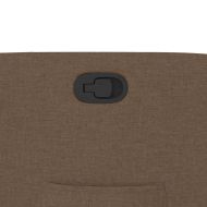 Изправящ реклайнер стол, кафяв, текстил