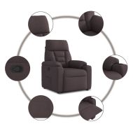 Наклоняем стол, тъмнокафяв, текстил