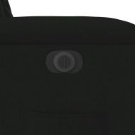 Електрически стол реклайнер, черен, текстил