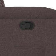 Изправящ реклайнер стол, тъмнокафяв, текстил