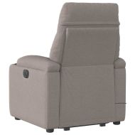 Масажен изправящ стол реклайнер, таупе, текстил