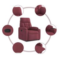 Стол реклайнер, виненочервен, текстил