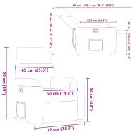 Стол реклайнер, виненочервен, текстил