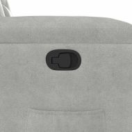 Реклайнер стол, светлосив, микрофибърен текстил