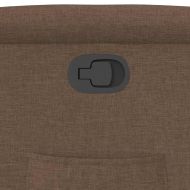 Изправящ реклайнер стол, кафяв, текстил