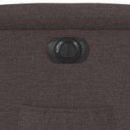 Електрически реклайнер стол, тъмнокафяв, текстил