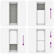 Плисирана щора Антрацит 80x200 cm Ширина на плата 79,4 cm