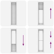 Плисирана щора Бяла 50x200 cm Ширина на плата 49,4 cm Полиестер