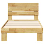 Рамка за легло с табла без матрак Дъб от масивна дървесина