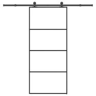 Плъзгаща се врата с обков 90x205 см ESG стъкло и алуминий