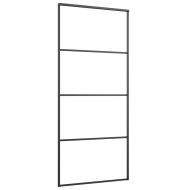 Плъзгаща се врата с обков 90x205 см ESG стъкло и алуминий