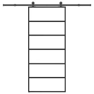 Плъзгаща се врата с обков 90x205 см ESG стъкло и алуминий