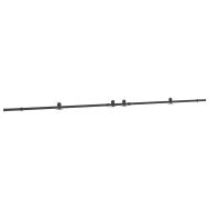 Комплект механизъм за плъзгаща врата, 427 см, стомана, черен