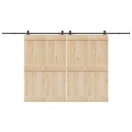 Комплект механизъм за плъзгаща врата, 400 см, стомана, черен