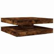 Маса за кафе, въртяща се на 360 градуса опушен дъб 90x90x34,5cm