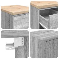 гаражни шкафове, 2 бр, сив сонома, инженерно дърво