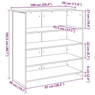 Рецепционно бюро, дъб сонома, 100x50x103,5 см, инженерно дърво
