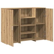 Приемно бюро, дъб артизан, 135x50x103,5 см, инженерно дърво