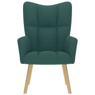 Релакс стол, тъмнозелен, текстил