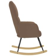 Люлеещ се стол, кафяв, текстил