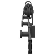 Комплект механизъм за плъзгаща врата, 213 см, стомана, черен