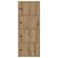 Библиотека, дъб артизан, 40x24x102 см, инженерно дърво