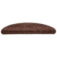 Изтривалки за стълби, 30 бр., 56x17x3 см, кафяви, полукръгли