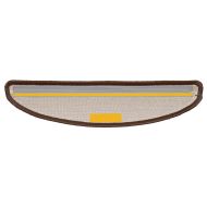 Изтривалки за стълби, 30 бр., 56x17x3 см, кафяви, полукръгли