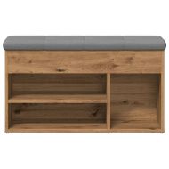 Пейка за обувки, дъб артизан, 82x32x45,5 см, инженерно дърво