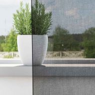 Пердета от воал с прът джобове, 2 бр, черно