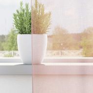 Пердета от воал с прът джобове, 2 бр, светлорозово