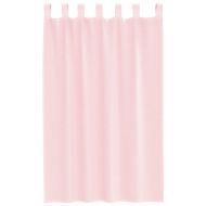 Пердета от воал с прът джобове, 2 бр, светлорозово