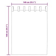Пердета от воал с прът джобове, 2 бр, светлорозово