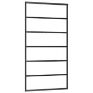 Плъзгаща се врата с механизъм черна 102x205 см ESG стъкло