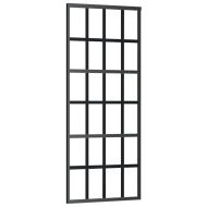 Плъзгаща се врата с обков черна 76x205 см ESG стъкло