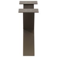 Крака за масичка за кафе, X-образни, 2 бр., естествена стомана, 60 x (30-31) см, стомана