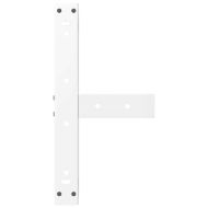 Крака за масичка за кафе, Т-образни, 2 бр., бели, 50x25x(30-31) см, стомана