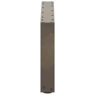 Крака за масичка за кафе, U-образни, 2 бр., естествена стомана, 70 x (30-31) см, стомана