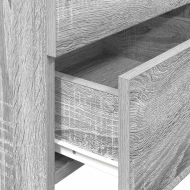 Нощни шкафчета, 2 бр. с 2 чекмеджета, сиви, цвят Сонома, 40x36,5x62 см