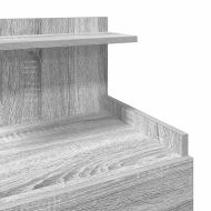 Нощни шкафчета, 2 бр. с 2 чекмеджета, сиви, цвят Сонома, 40x36,5x62 см